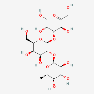 molecular formula C18H32O15 B15292862 Fuc(a1-2)Gal(b1-4)keto-Fru 