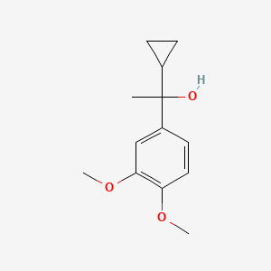 molecular formula C13H18O3 B1529287 1-Cyclopropyl-1-(3,4-dimethoxyphenyl)ethanol CAS No. 1339438-00-4