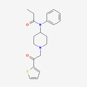 molecular formula C20H24N2O2S B15292872 N-[1-[2-Oxo-2-(2-thienyl)ethyl]-4-piperidinyl]-N-phenylpropanamide 