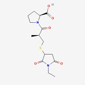 molecular formula C15H22N2O5S B15292874 Captopril-1'-ethylpyrrolidinyl-2',5'-dione 