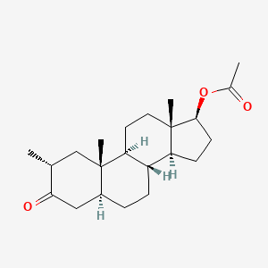 molecular formula C22H34O3 B15292902 Drostanolone acetate 