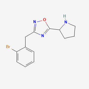 3-[(2-Bromophenyl)methyl]-5-(pyrrolidin-2-yl)-1,2,4-oxadiazole