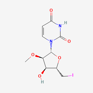 molecular formula C10H13IN2O5 B15292930 1-[(2R,3R,4S,5S)-4-hydroxy-5-(iodomethyl)-3-methoxyoxolan-2-yl]pyrimidine-2,4-dione 