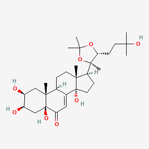 molecular formula C30H48O8 B15292947 Polypodine B 20,22-acetonide 