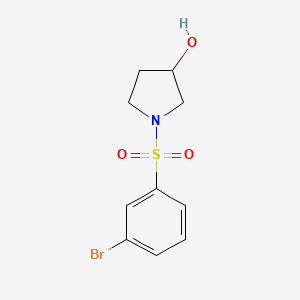 molecular formula C10H12BrNO3S B1529296 1-(3-Bromophenyl)sulfonylpyrrolidin-3-ol CAS No. 1410447-07-2