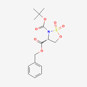 molecular formula C15H19NO7S B15292969 4-Benzyl 3-(tert-butyl) (R)-1,2,3-oxathiazolidine-3,4-dicarboxylate 2,2-dioxide 