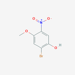 molecular formula C7H6BrNO4 B15292975 2-Bromo-4-methoxy-5-nitrophenol 