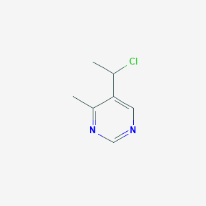 molecular formula C7H9ClN2 B1529299 5-(1-Chloroethyl)-4-methylpyrimidine CAS No. 1344300-58-8