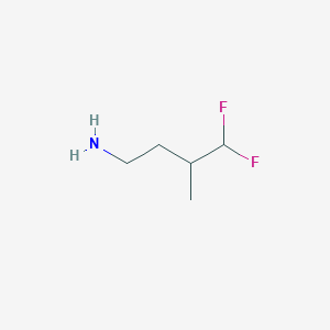 molecular formula C5H11F2N B15293006 4,4-Difluoro-3-methylbutan-1-amine 