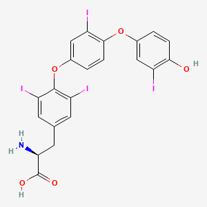 molecular formula C21H15I4NO5 B15293026 (S)-2-Amino-3-(4-(4-(4-hydroxy-3-iodophenoxy)-3-iodophenoxy)-3,5-diiodophenyl)propanoic Acid 