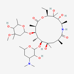 molecular formula C37H68N2O13 B15293030 (2S,4R,5R,8S,10R,11S,12R,13R,14R)-11-[4-(dimethylamino)-3-hydroxy-6-methyloxan-2-yl]oxy-2-ethyl-3,4,10-trihydroxy-13-(5-hydroxy-4-methoxy-4,6-dimethyloxan-2-yl)oxy-3,5,8,10,12,14-hexamethyl-1-oxa-6-azacyclopentadecane-7,15-dione 