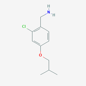 molecular formula C11H16ClNO B1529313 2-Chloro-4-isobutoxybenzylamine CAS No. 1310267-56-1