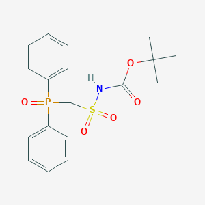 molecular formula C18H22NO5PS B152932 tert-Butyl ((diphenylphosphoryl)methyl)sulfonylcarbamate CAS No. 410529-86-1