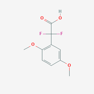 molecular formula C10H10F2O4 B1529321 2-(2,5-Dimethoxyphenyl)-2,2-difluoroacetic acid CAS No. 1342352-23-1