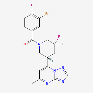 molecular formula C18H15BrF3N5O B15293239 DNS-8254 