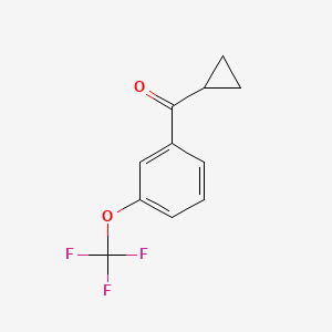 molecular formula C11H9F3O2 B1529324 Cyclopropyl[3-(trifluoromethoxy)phenyl]methanone CAS No. 1341065-96-0