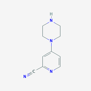 molecular formula C10H12N4 B1529325 4-(Piperazin-1-yl)picolinonitrile CAS No. 1341792-17-3