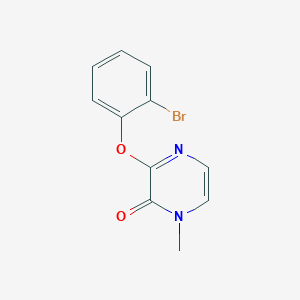 molecular formula C11H9BrN2O2 B1529326 3-(2-Bromophenoxy)-1-methyl-1,2-dihydropyrazin-2-one CAS No. 1482889-48-4