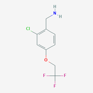 molecular formula C9H9ClF3NO B1529327 2-Chloro-4-(2,2,2-trifluoroethoxy)-benzylamine CAS No. 1339896-37-5
