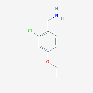 molecular formula C9H12ClNO B1529328 (2-Chloro-4-ethoxyphenyl)methanamine CAS No. 1342713-65-8