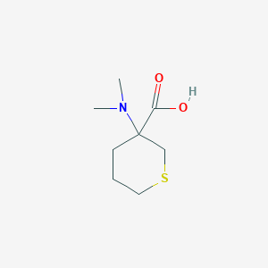 molecular formula C8H15NO2S B1529331 3-(二甲氨基)噻环-3-羧酸 CAS No. 1341328-00-4