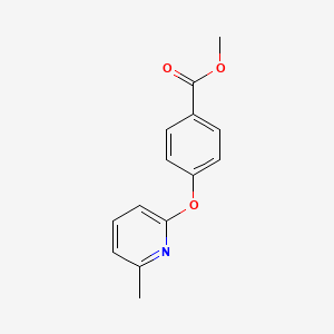molecular formula C14H13NO3 B15293329 Methyl 4-[(6-methylpyridin-2-yl)oxy]benzoate 