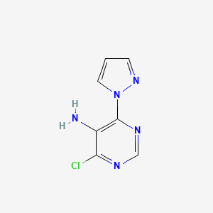 4-chloro-6-(1H-pyrazol-1-yl)pyrimidin-5-amine