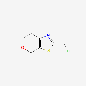 molecular formula C7H8ClNOS B1529344 2-(chloromethyl)-4H,6H,7H-pyrano[4,3-d][1,3]thiazole CAS No. 1342460-81-4