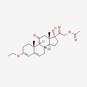 molecular formula C25H34O6 B15293454 21-(Acetyloxy)-3-ethoxy-17-hydroxypregna-3,5-diene-11,20-dione 