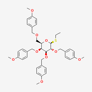 molecular formula C40H48O9S B15293465 Ethyl Tetra-O-(4-methoxybenzyl)-beta-D-thiogalactopyranoside 