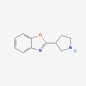 molecular formula C11H12N2O B1529347 2-(Pyrrolidin-3-yl)-1,3-benzoxazole CAS No. 1340468-65-6
