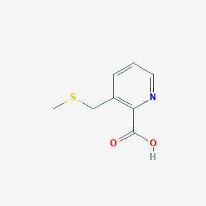 molecular formula C8H9NO2S B1529350 3-[(Methylsulfanyl)methyl]pyridine-2-carboxylic acid CAS No. 1342692-51-6