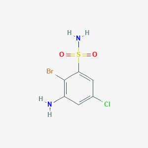 3-Amino-2-bromo-5-chlorobenzene-1-sulfonamide