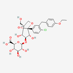 molecular formula C28H33ClO13 B15293618 Ertugliflozin-3-o-beta-glucuronide CAS No. 1500090-85-6