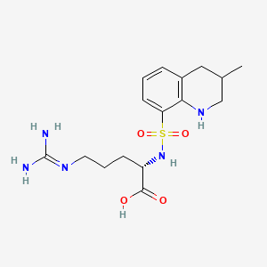 molecular formula C16H25N5O4S B15293677 ((3-Methyl-1,2,3,4-tetrahydroquinolin-8-yl)sulfonyl)-L-arginine 