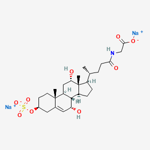 molecular formula C26H39NNa2O9S B15293694 N-[(3beta,7alpha,12alpha)-7,12-Dihydroxy-24-oxo-3-(sulfooxy)chol-5-en-24-yl]glycine Disodium Salt 
