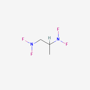 molecular formula C3H6F4N2 B15293715 1,2-Difluoroaminopropane CAS No. 15403-25-5