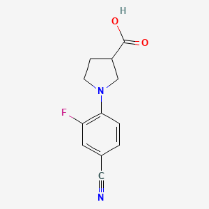 1-(4-Cyano-2-fluorophenyl)pyrrolidine-3-carboxylic acid
