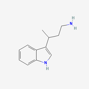 molecular formula C12H16N2 B15293787 3-(1H-indol-3-yl)butan-1-amine 