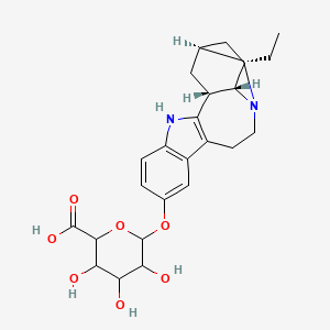 molecular formula C25H32N2O7 B15293837 Noribogaine Glucuronide 