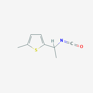 molecular formula C8H9NOS B1529386 2-(1-Isocyanatoethyl)-5-methylthiophene CAS No. 1341887-09-9