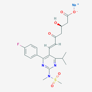 molecular formula C22H25FN3NaO6S B15293892 sodium;(E,3R)-7-[4-(4-fluorophenyl)-2-[methyl(methylsulfonyl)amino]-6-propan-2-ylpyrimidin-5-yl]-3-hydroxy-5-oxohept-6-enoate 