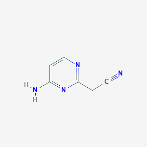 molecular formula C6H6N4 B152939 2-(4-Aminopyrimidin-2-yl)acetonitrile CAS No. 134318-72-2