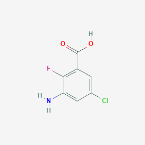 molecular formula C7H5ClFNO2 B1529392 3-Amino-5-chloro-2-fluorobenzoic acid CAS No. 1339070-81-3