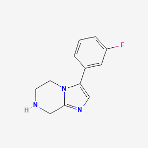 molecular formula C12H12FN3 B15293933 3-(3-Fluorophenyl)-5,6,7,8-tetrahydroimidazo[1,2-A]pyrazine 