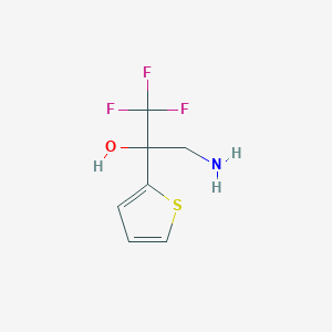 molecular formula C7H8F3NOS B1529394 3-Amino-1,1,1-trifluoro-2-(2-thienyl)propan-2-ol CAS No. 933721-59-6