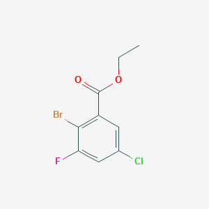 molecular formula C9H7BrClFO2 B15293952 Ethyl 2-bromo-5-chloro-3-fluorobenzoate 