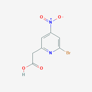 molecular formula C7H5BrN2O4 B15293953 (6-Bromo-4-nitropyridin-2-YL)acetic acid 