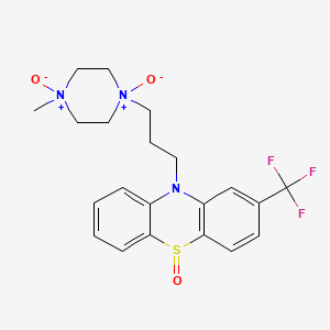 molecular formula C21H24F3N3O3S B15293959 Trifluoperazine Sulfoxide N1,N4-Dioxide (Trifluoperazine N1,N4,S-Trioxide) 