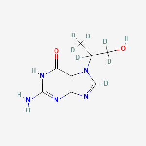 molecular formula C8H11N5O2 B15293975 7-(1-Methyl-2-hydroxyethyl)guanine-d7 (major) 